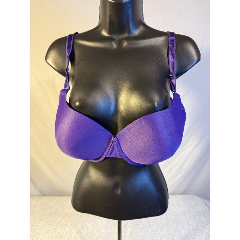 Warners Women’s Purple Bra 36D Underwire T-Shirt Bra Basic Full Coverage Boho